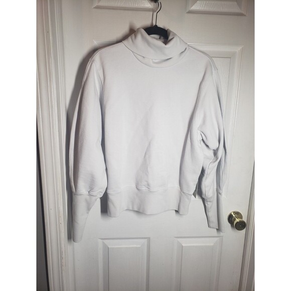 AGOLDE EXTENDED RIB TURTLENECK SWEATSHIRT IN PAPER MACHE SIZE MEDIUM - Picture 1 of 10